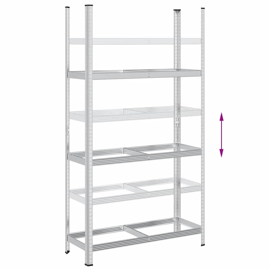3-Layer Tyre Shelf Silver 110x40x200 cm Steel