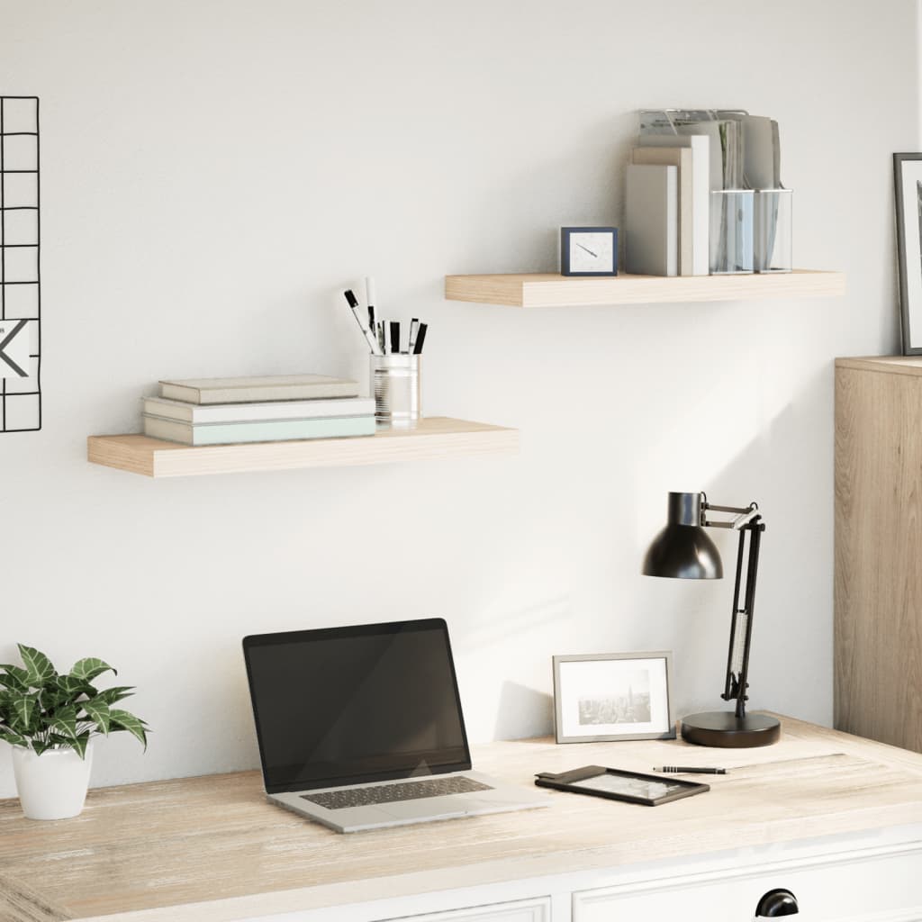 Floating Shelves 2 pcs 60x23,5x4 cm Engineered Wood