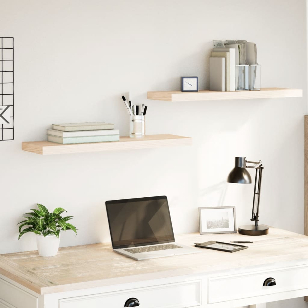 Floating Shelves 2 pcs 80x23,5x4 cm Engineered Wood
