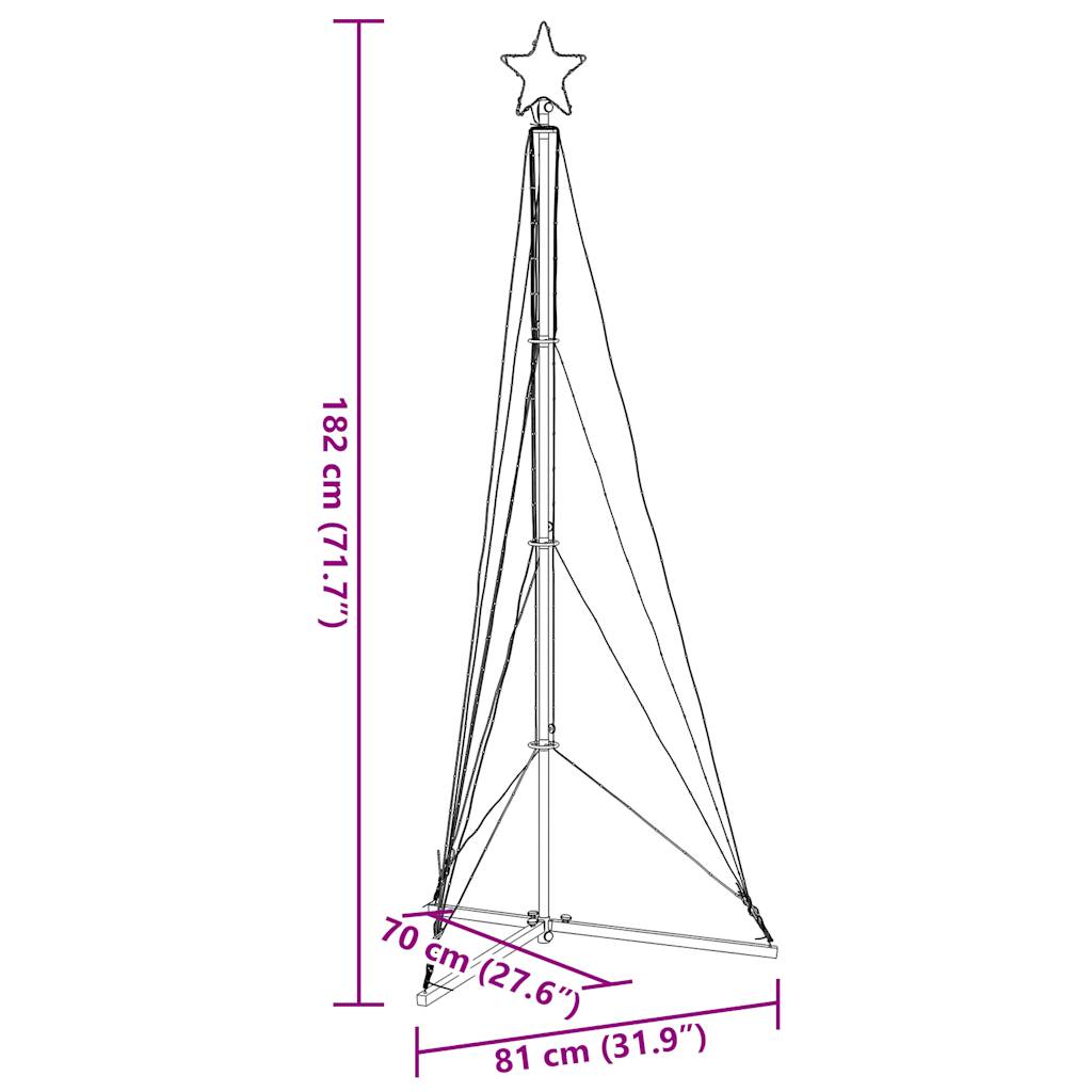 Christmas Tree Light 363 LEDs Warm White 180 cm