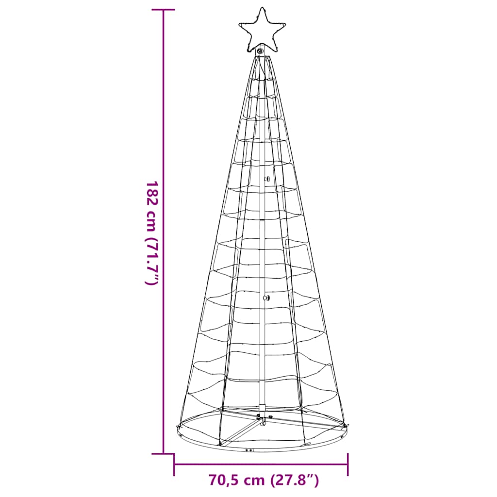 LED Christmas Tree 200 LEDs Cold White 180 cm