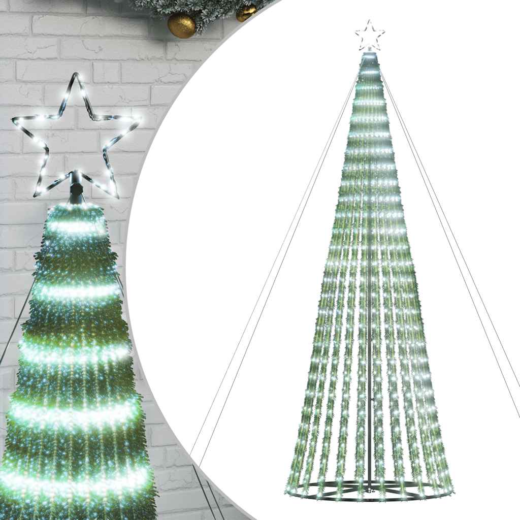 Christmas Tree Light Cone 1028 LEDs Cold White 400 cm