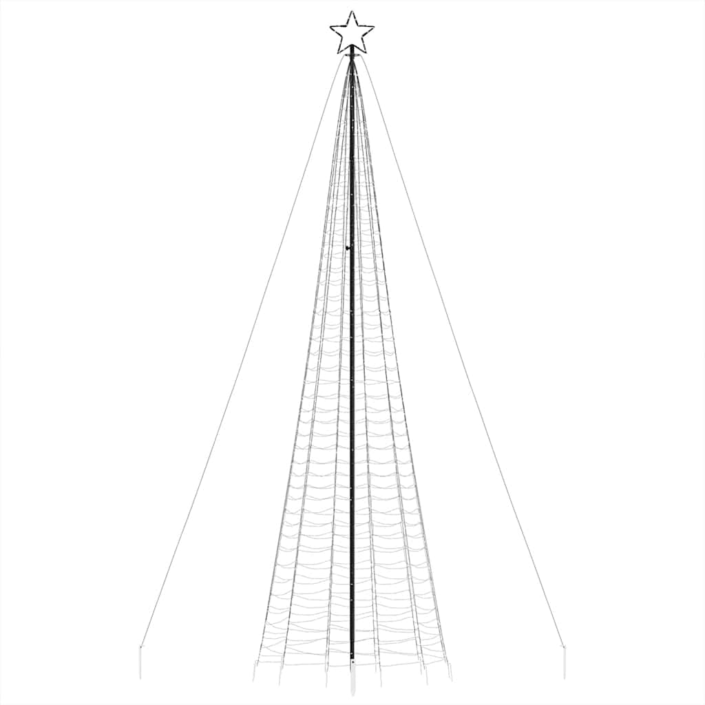 LED Christmas Tree with Spikes 1534 LEDs Cold White 500 cm
