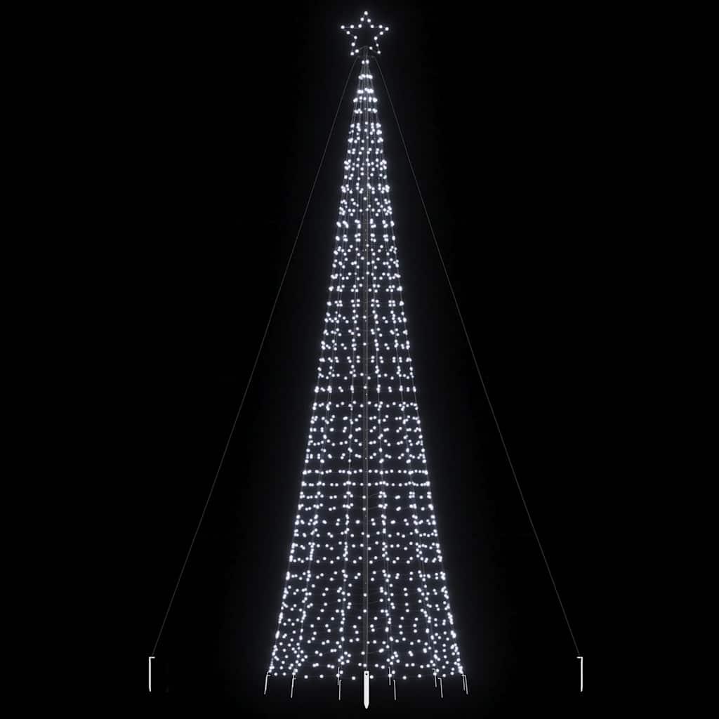 Christmas Tree Light with Spikes 1534 LEDs Cold White 500 cm