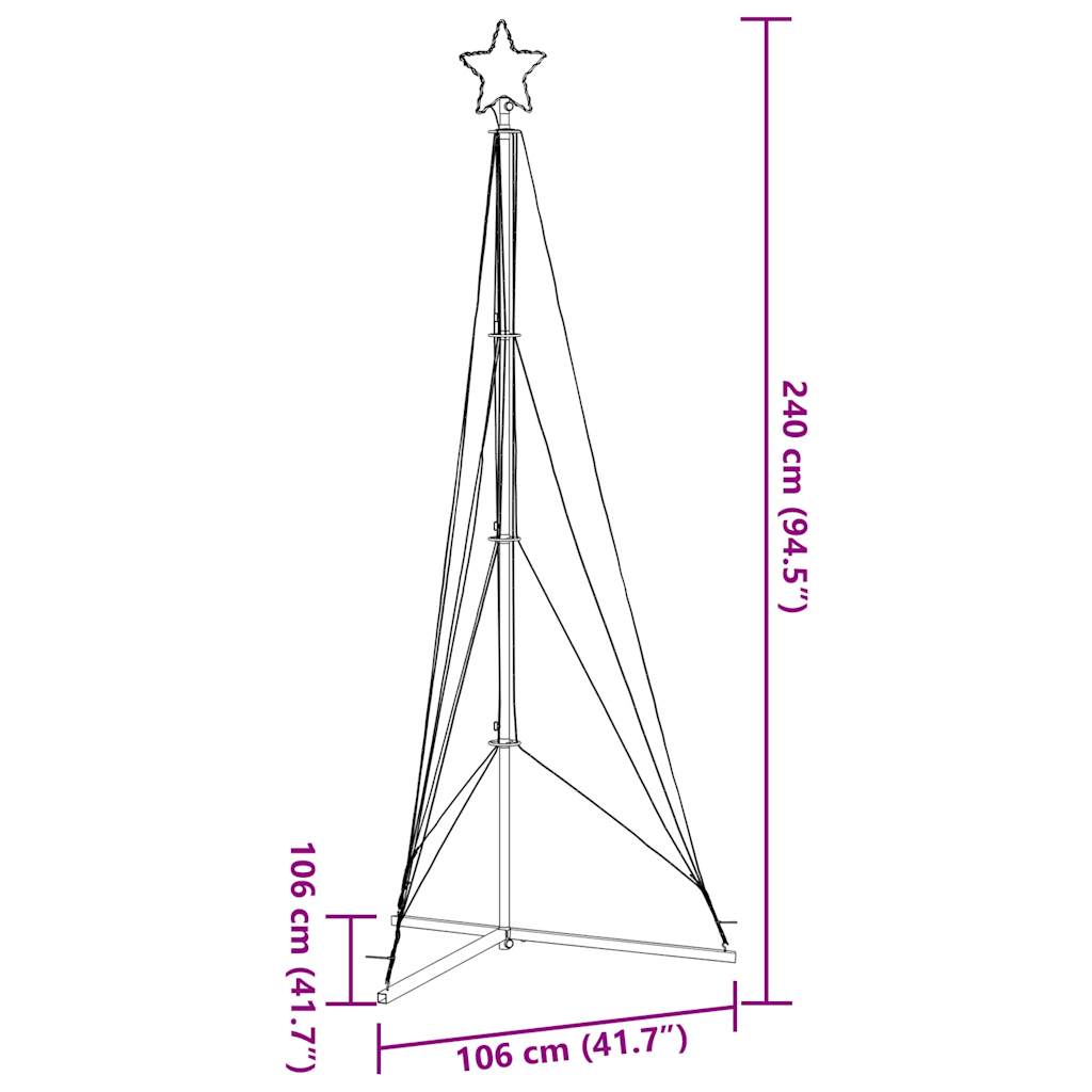 Christmas Tree Light 483 LEDs Warm White 240 cm