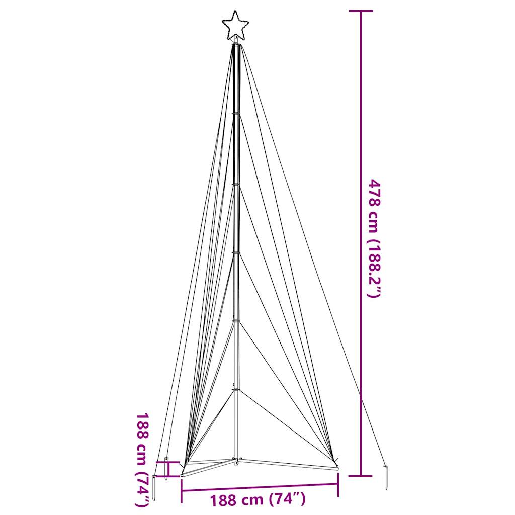 Christmas Tree Light 861 LEDs Cold White 478 cm