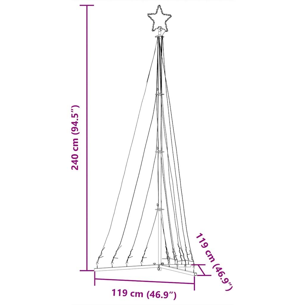 Christmas Tree Light 447 LEDs Cold White 240 cm