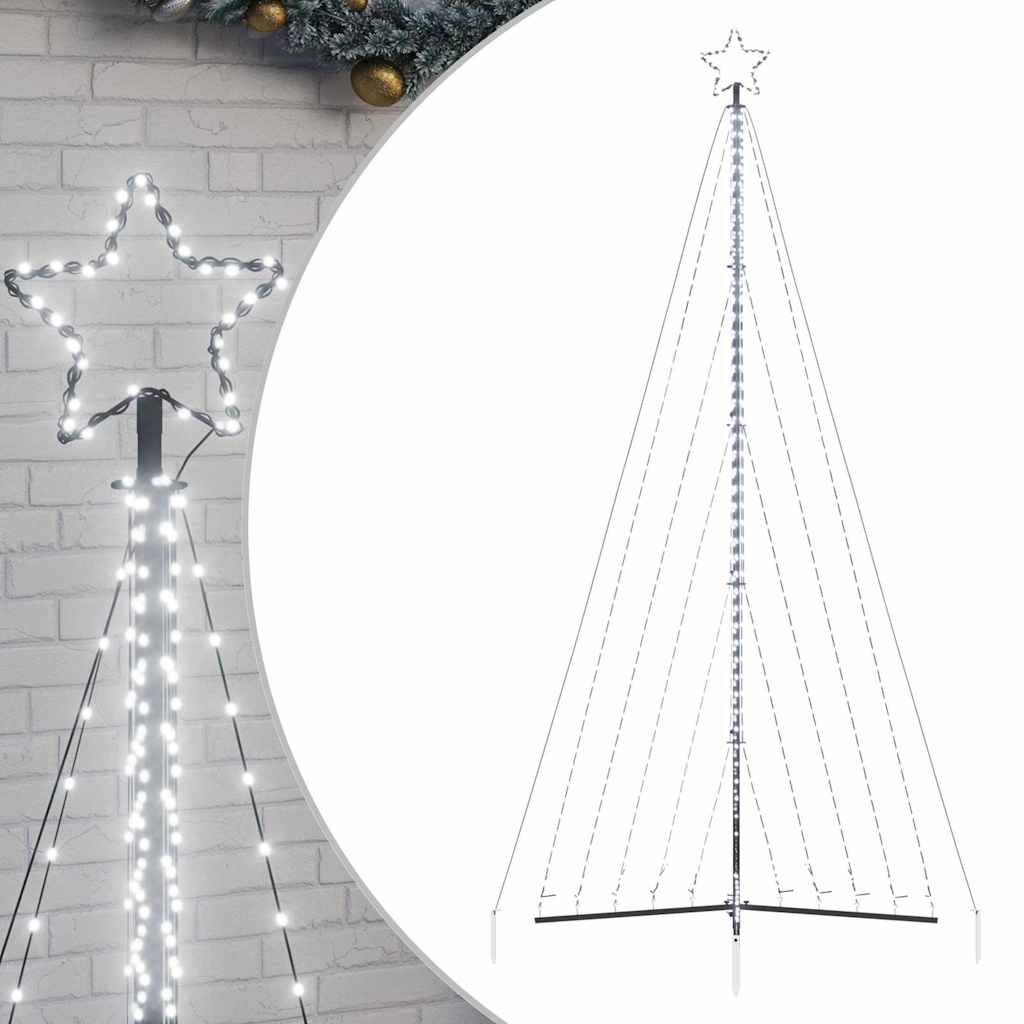 LED Christmas Tree 570 LEDs Cold White 404.5 cm