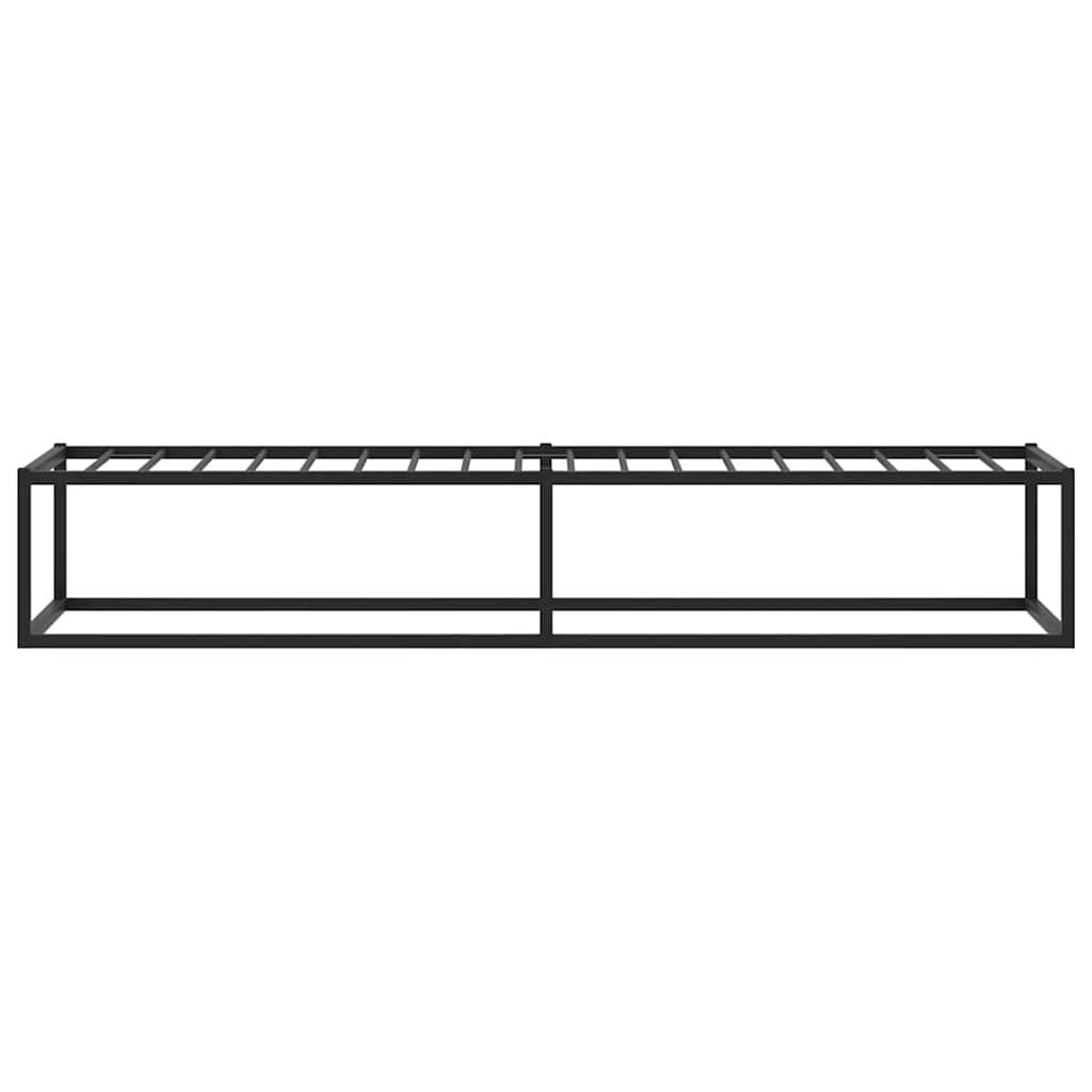 Bed Frame without Mattress Black 92x187 cm Single Metal