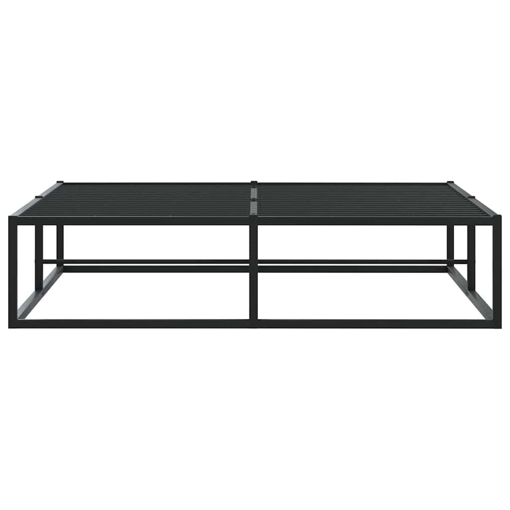 Bed Frame without Mattress Black 137x187 cm Double Metal