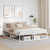 Bed Frame without Mattress White 153x203 cm Queen Metal