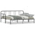 Daybed with Trundle without Mattress Black 92x187 cm Single Metal