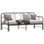 Daybed with Trundle without Mattress Black 92x187 cm Single Metal