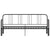 Daybed with Trundle without Mattress Black 92x187 cm Single Metal