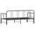Daybed with Trundle without Mattress Black 92x187 cm Single Metal