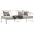 Daybed with Trundle without Mattress White 92x187 cm Single Metal