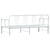 Daybed with Trundle without Mattress White 92x187 cm Single Metal