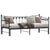 Daybed with Trundle without Mattress Black 92x187 cm Single Metal