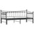 Daybed with Trundle without Mattress Black 92x187 cm Single Metal