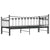 Daybed with Trundle without Mattress Black 92x187 cm Single Metal