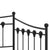 Daybed with Trundle without Mattress Black 92x187 cm Single Metal
