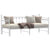 Daybed with Trundle without Mattress White 92x187 cm Single Metal