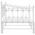 Daybed with Trundle without Mattress White 92x187 cm Single Metal