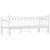 Daybed with Trundle without Mattress White 92x187 cm Single Metal