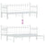 Daybed with Trundle without Mattress White 92x187 cm Single Metal