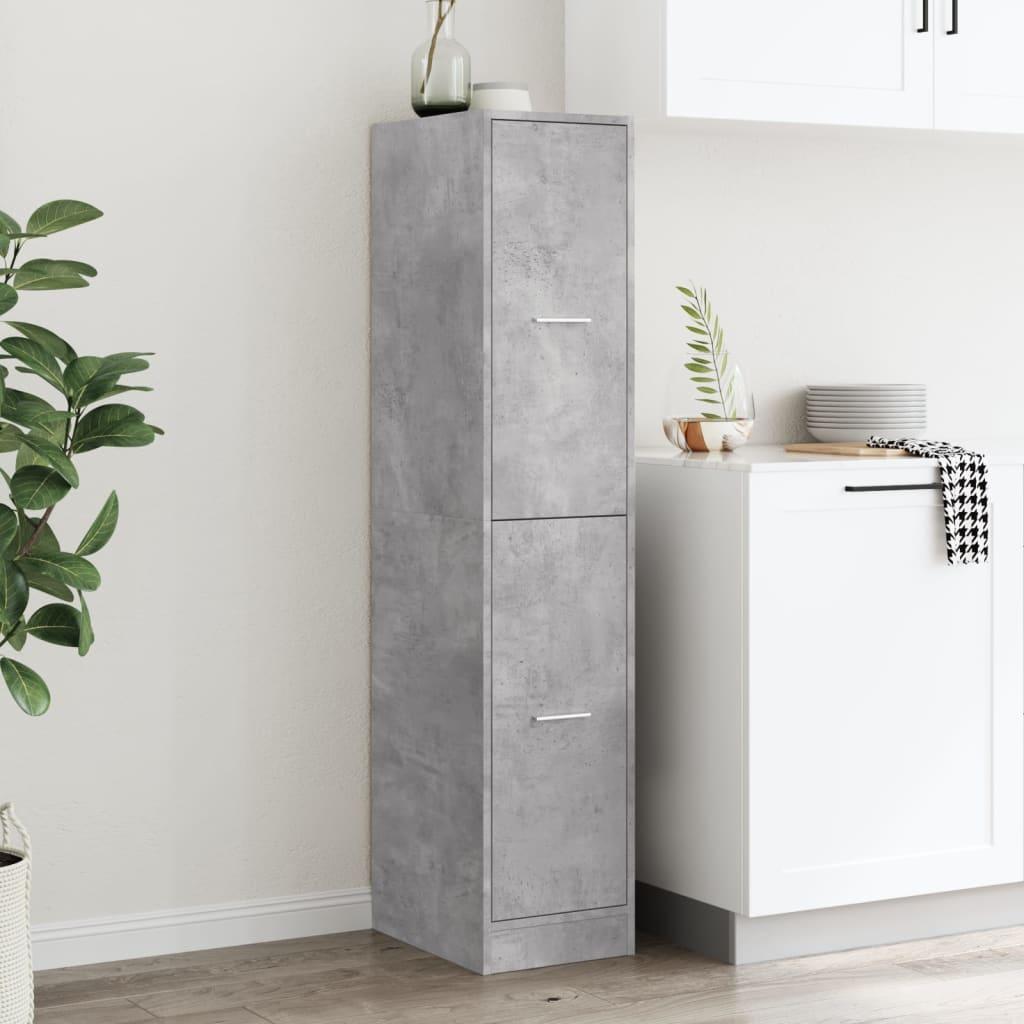 Apothecary Cabinet Concrete Grey 30x41x144.5 cm Engineered Wood