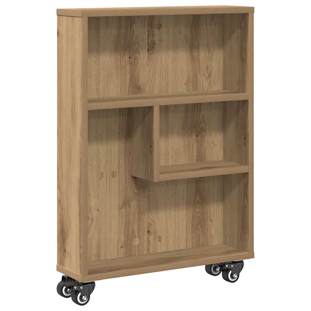 Narrow Storage Trolley Artisian Oak 48x13x68 cm Engineered Wood