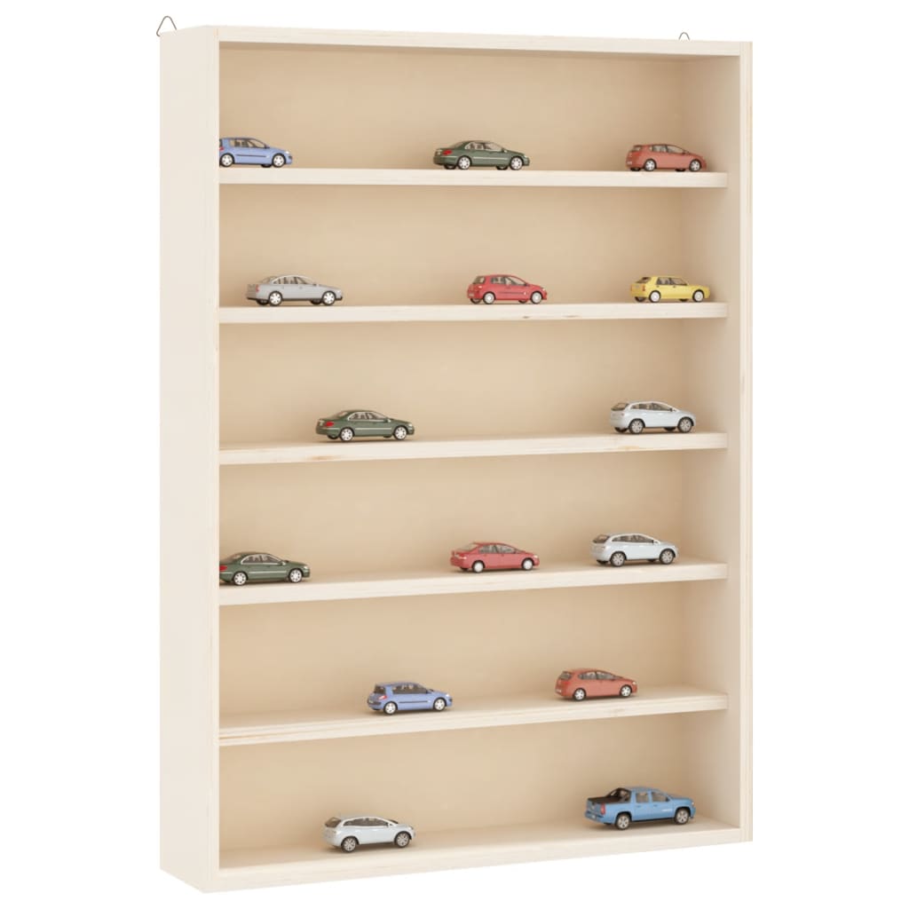 Wooden Collector's Display Case with 6 Shelves 40x8,5x55cm