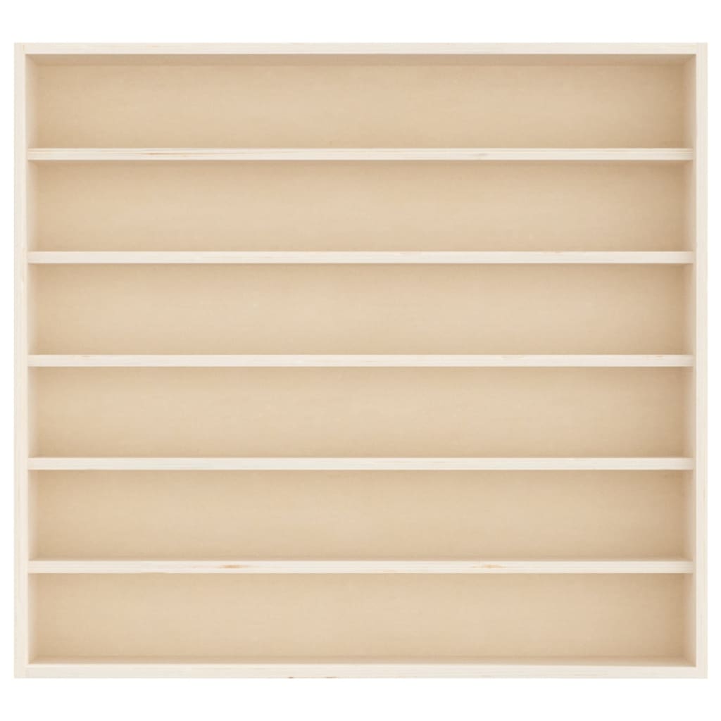 Wooden Collector's Display Case with 6 Shelves 60x8,5x55cm