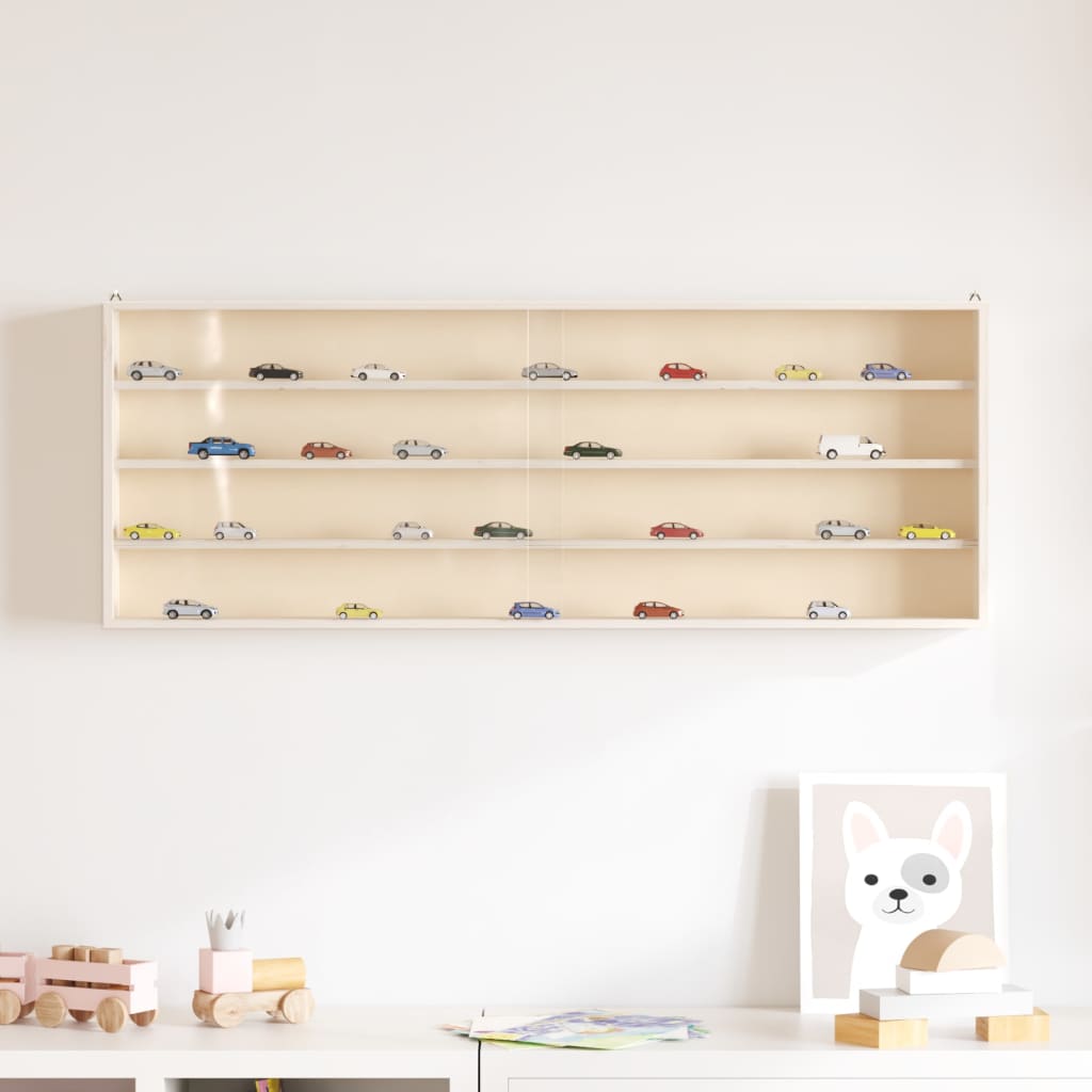 Wooden Collector's Display Case with Doors 100x8,5x37cm