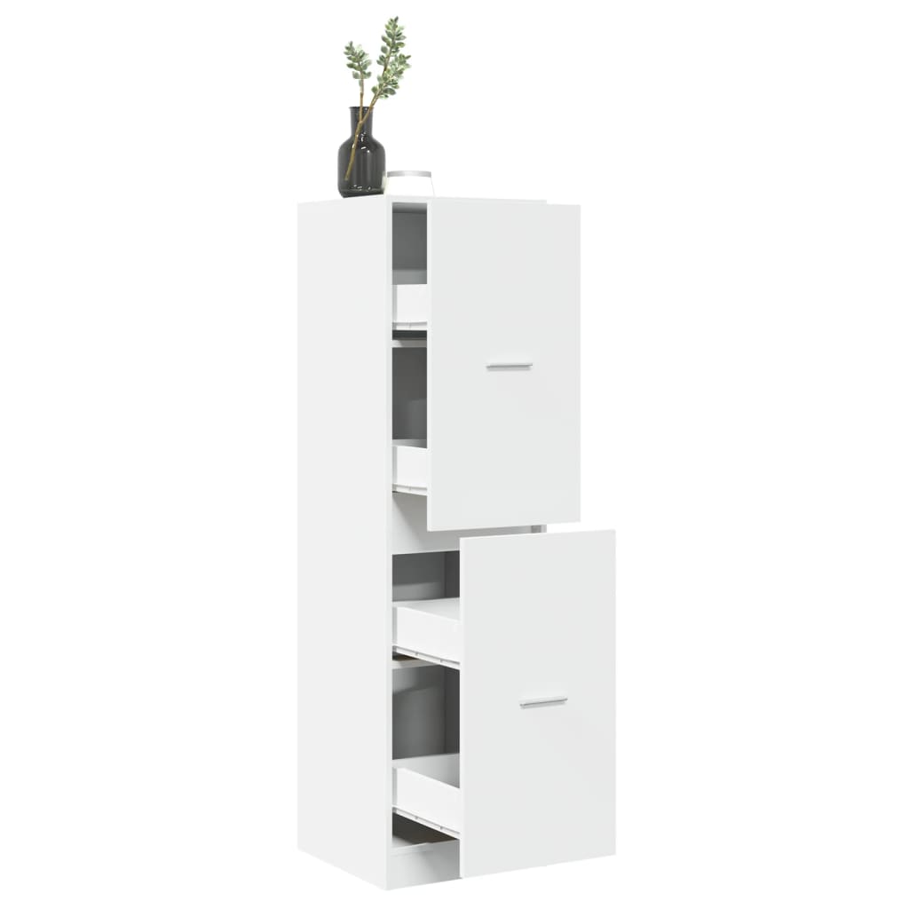 Apothecary Cabinet White 40x41x144.5 cm Engineered Wood