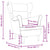 Armchair Black 74x84x100 cm Fabric