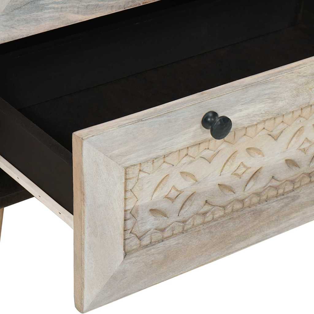 Sideboard 2 pcs 120 x 33.5 x 75 cm Solid mango wood White