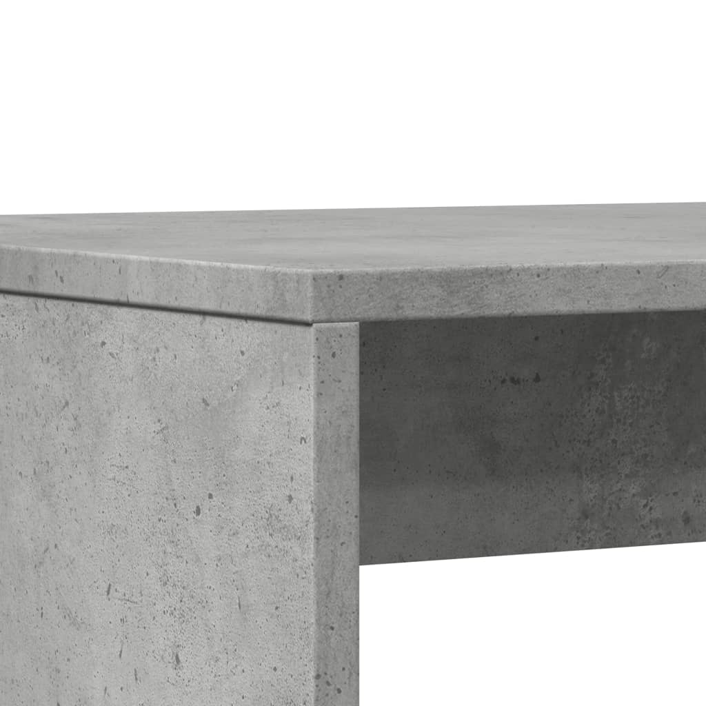 3 Piece Dining Table and Bench Set Concrete Grey Engineered Wood