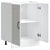 Sink Base Cabinet Kalmar White 60x46x81.5 cm Engineered Wood