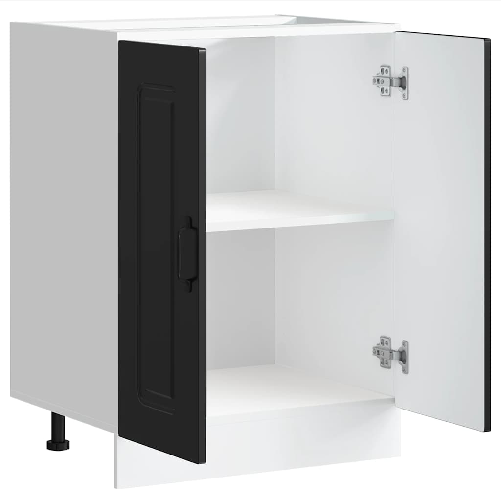 Sink Base Cabinet "Kalmar" Black 60x46x81,5 cm Engineered Wood
