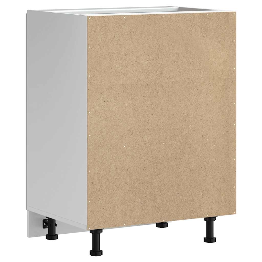 Sink Base Cabinet "Kalmar" High Gloss White 60x46x81.5 cm