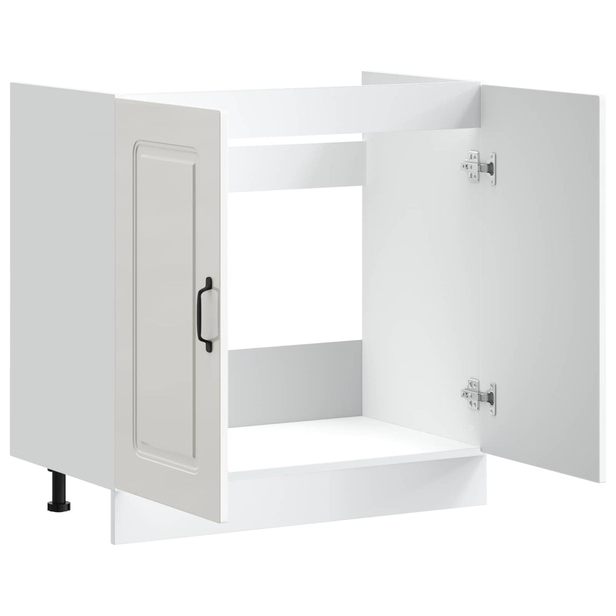 Sink Base Cabinet "Kalmar" High Gloss White 80x46x81.5 cm