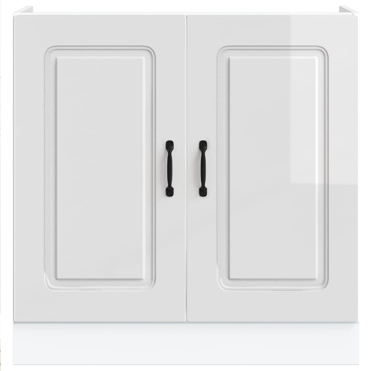 Sink Base Cabinet "Kalmar" High Gloss White 80x46x81.5 cm