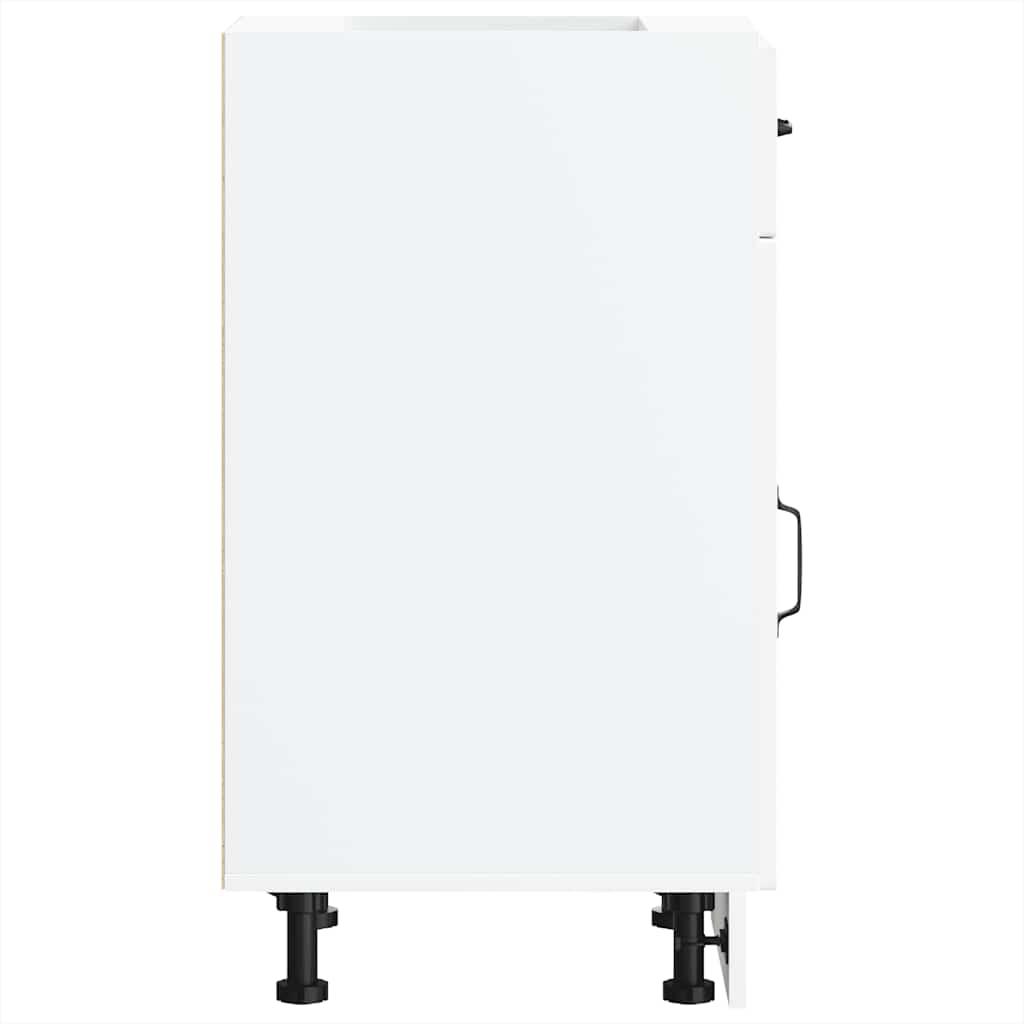 Kitchen Base Cabinet Kalmar White Engineered Wood