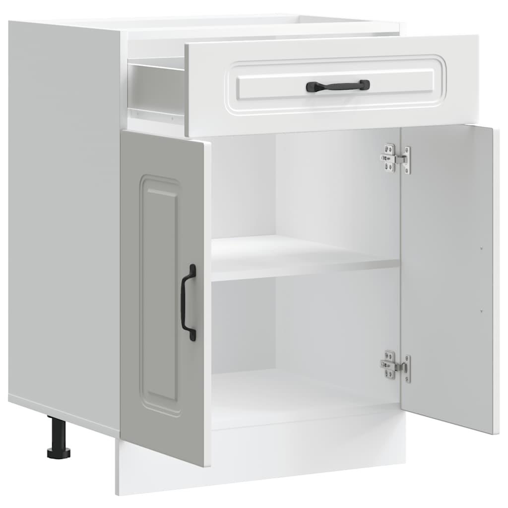 Kitchen Base Cabinet Kalmar White Engineered Wood