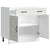 Kitchen Base Cabinet Kalmar White Engineered Wood