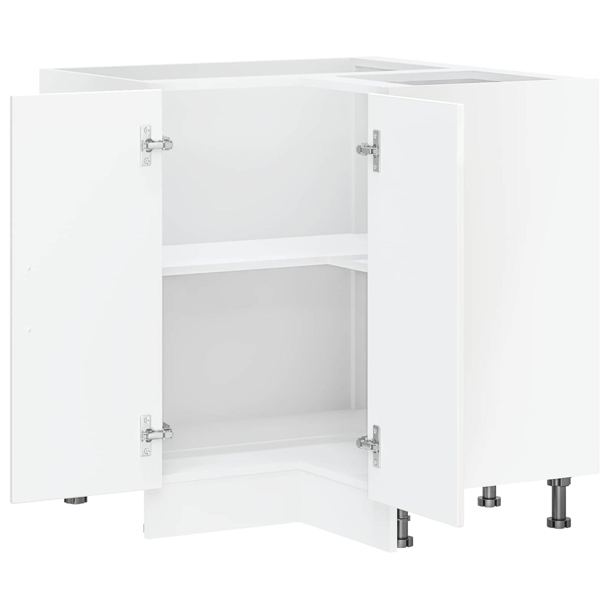 Kitchen Corner Base Cabinet "Kalmar" High Gloss White