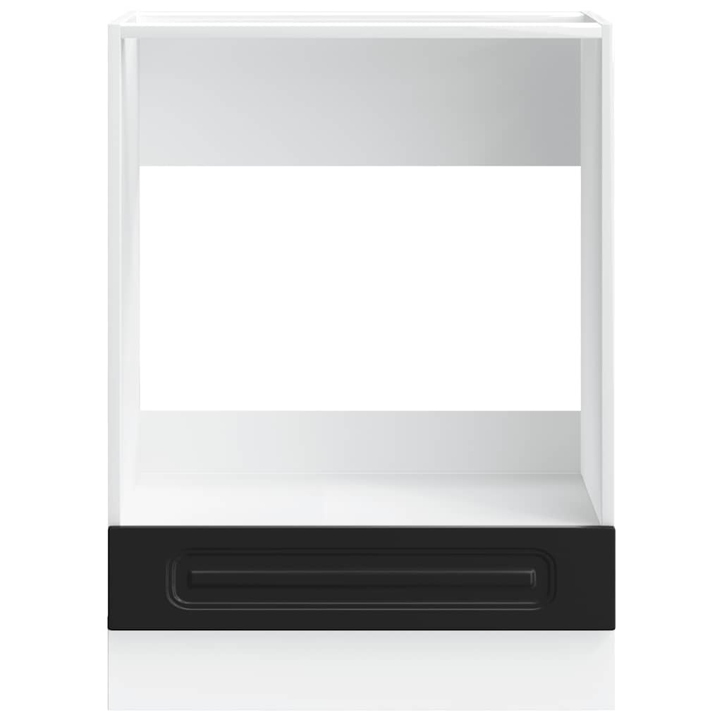 Oven Cabinet "Kalmar" Black Engineered Wood