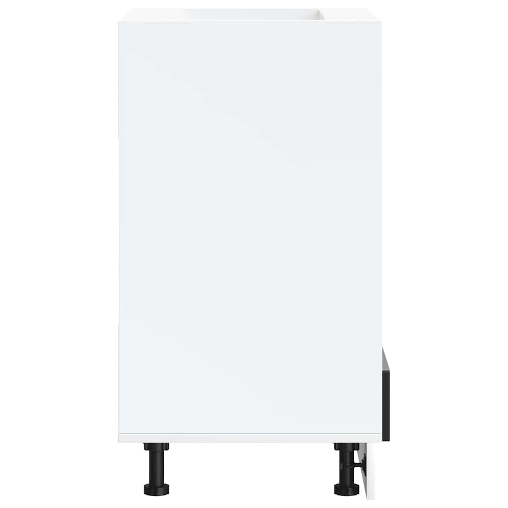 Oven Cabinet "Kalmar" Black Engineered Wood