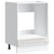 Oven Cabinet "Kalmar" High Gloss White Engineered Wood